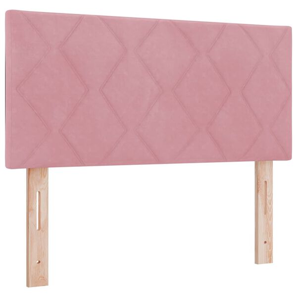 vidaXL Headboard Height Adjustable with Headboard Pink 100 cm Velvet