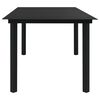 vidaXL Garden Dining Table Black 190x90x74 cm Steel and Glass