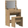 vidaXL Dressing Table Artisan oak 60 x 40 x 75 cm Engineered wood