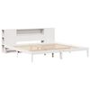 vidaXL Bookcase Bed without Mattress White 180x200 cm Super King Solid Wood Pine