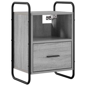 vidaXL Hanging Bedside Cabinet Grey Sonoma 40 x 30 x 60 cm