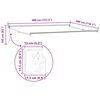 vidaXL Retractable Awning Manual Light Grey 400 x 300 cm Fabric