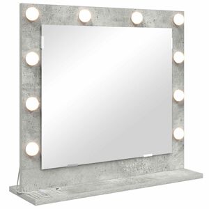 vidaXL Vanity Mirror Concrete Grey 60 x 55 x 18 cm Rectangular