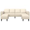 vidaXL Sofa with Cushion Cream 250 x 188 x 76 cm Corduroy Fabric