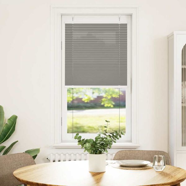 vidaXL Pleated Blind Anthracite 65x100 cm Fabric Width 64.4 cm Polyester