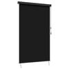 vidaXL Roller Blind Black 60 x 250 cm Fabric and Aluminum