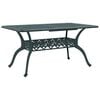 vidaXL Garden Table Green 150 x 90 x 72 cm Aluminium