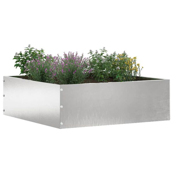 vidaXL Lawn Edging Silver 40 x 40 x 13 cm Stainless Steel