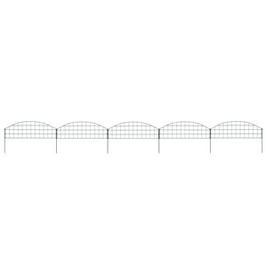 vidaXL Pond Fence Set 8 pcs 50 x 80 cm Steel Green