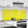 vidaXL Kitchen Backsplash 2 pcs Yellow 70 x 50 cm Tempered Glass