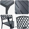vidaXL Garden Dining Set 9 pcs Anthracite Powder-coated Steel