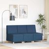 vidaXL Modular Sofa Unit Armless 3 pcs Blue 55 x 74 x 82 cm Fabric