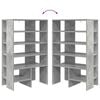 vidaXL Shoe Cabinet with Shelf 2 pcs Concrete Grey Engineered Wood