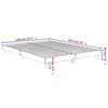 vidaXL Bed Frame without Mattress White 135x190 cm Double Engineered Wood