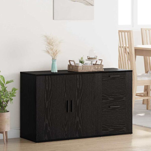 vidaXL Sideboard Black oak 100 x 33 x 59.5 cm Engineered wood