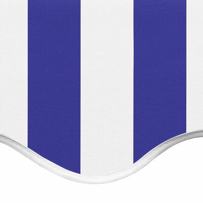 vidaXL Replacement Fabric for Awning Blue and White 6x3.5 m