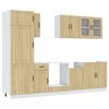 vidaXL 8 Piece Kitchen Cabinet Set Lucca Sonoma Oak Engineered Wood