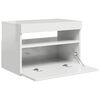 vidaXL TV Cabinet with LED Lights High Gloss White 60x35x40 cm
