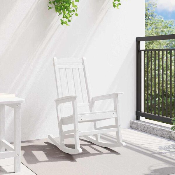 vidaXL Garden Rocking Chair White 70 x 92 x 108cm HDPE