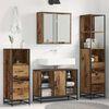 vidaXL Bathroom Furniture Set with Door 3 pcs Old Wood Engineered Wood