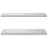 vidaXL Wall Shelves 2 pcs 75x40 cm Silver Stainless Steel