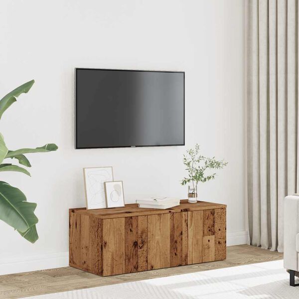 vidaXL TV Cabinet Old Wood 80x34x30 cm Engineered Wood