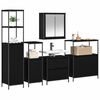 vidaXL 2 Piece Bathroom Furniture Set Black Oak Engineered Wood