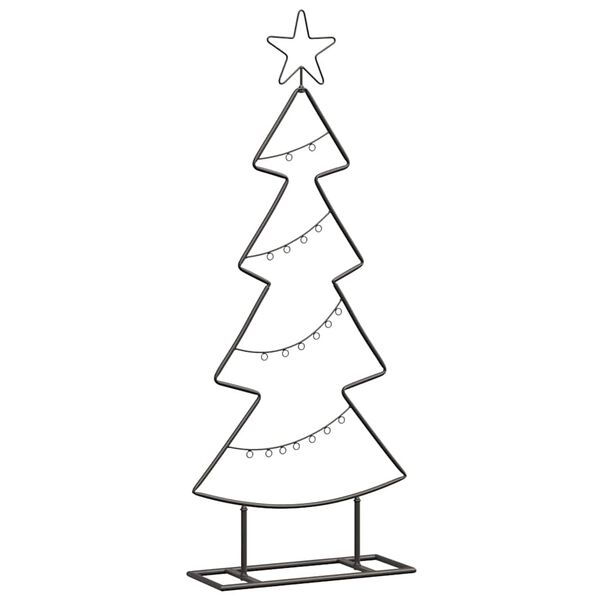 vidaXL Metal Christmas Tree with Stand Black 90 cm Steel