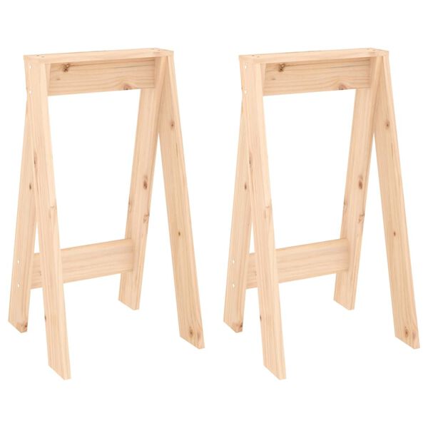 vidaXL Stools 2 pcs 40x40x75 cm Solid Wood Pine