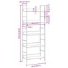 vidaXL 5-Layer Book Shelf Oak 60x27.6x158.5 cm Engineered Wood