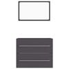 vidaXL 2 Piece Bathroom Furniture Set Grey Engineered Wood