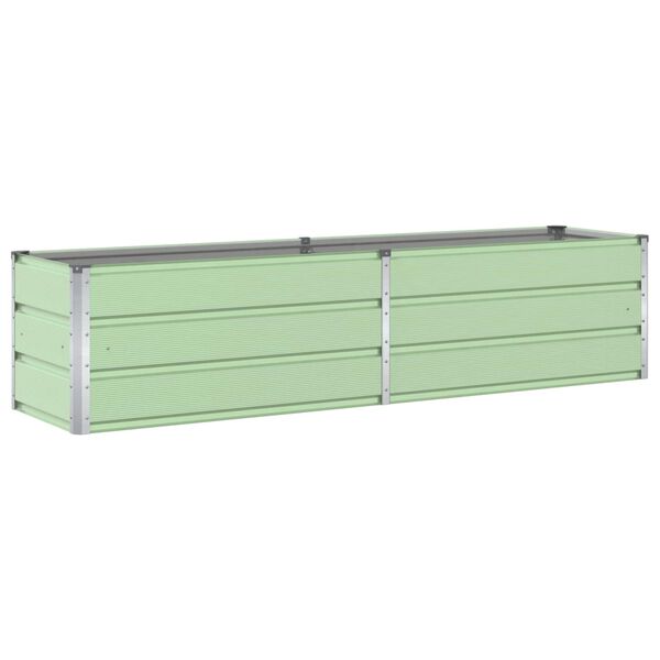 vidaXL Planter Pastel Green 195 x 50 x 45 cm Galvanised Steel