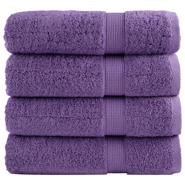vidaXL Premium Shower Towels SOLUND 4 pcs Purple 70x140 cm 600 gsm