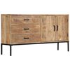 vidaXL Sideboard 140x35x75 cm Solid Mango Wood