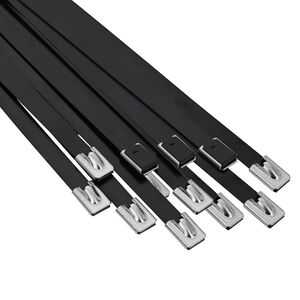 vidaXL Cable Tie 12 pcs 7.9 x 250 mm Black