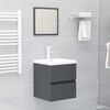 vidaXL Bathroom Furniture Set Grey Engineered Wood