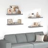vidaXL Floating Wall Shelves 4 pcs Grey 80x23.5x3.8 cm MDF