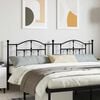 vidaXL Metal Replace Headboard Black 200 cm