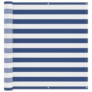 vidaXL Balcony Screen Blue and White 110 x 800 cm Oxford Fabric
