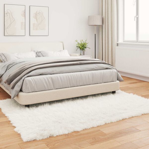 vidaXL Faux Sheepskin Rug Tafalla White 160 x 230 cm Polyester
