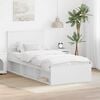 vidaXL Bed Frame with Headboard White 75 x 190 cm Engineered wood