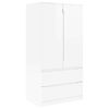vidaXL Bathroom Cabinet with Door High Gloss White 79.5 x 49 x 156 cm