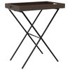 vidaXL Folding Tray Table Brown 65x40x75 cm Poly Rattan