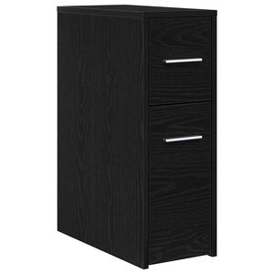 vidaXL Bathroom Furniture Set Wall-mounted Black Oak 22 x 44 x 61.5 cm