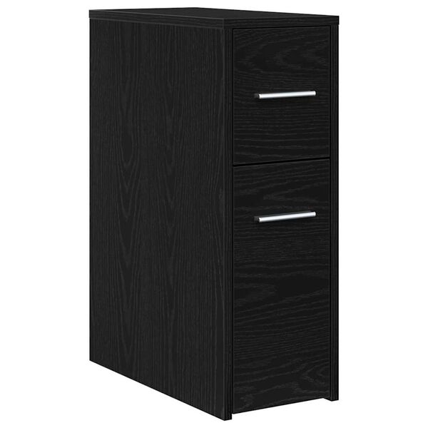 vidaXL Bathroom Furniture Set Wall-mounted Black Oak 22 x 44 x 61.5 cm