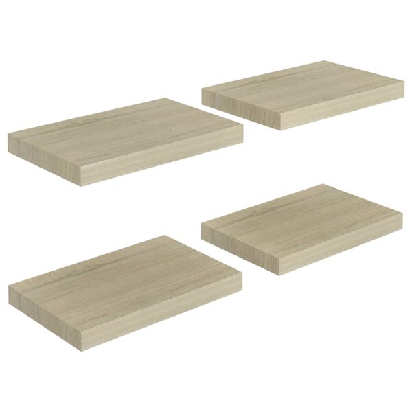 vidaXL Floating Wall Shelves 4 pcs Oak 40x23x3.8 cm MDF