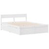 vidaXL Bed Frame without Mattress White 135x190 cm Double Solid Wood Pine