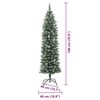 vidaXL Artificial Slim Christmas Tree Green and White 180 cm