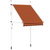 vidaXL Manual Retractable Awning 150 cm Orange and Brown
