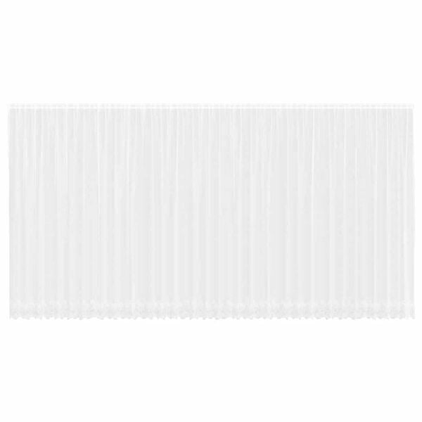 vidaXL Lace Curtain with Curtains Floral White 280 x 900 cm Polyester